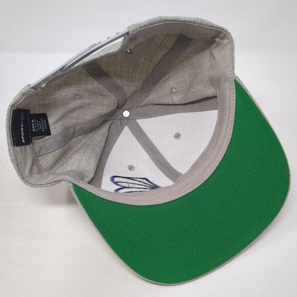 Sport-Tek Snapback Hat Solid Gray One Size Embroidered Logo Adjustable - Picture 7 of 9